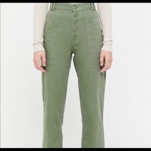 Urban Outfitters Button Up Cropped Wide Leg Trousers Size 10